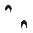 thumbnail image 2 of Sonducket Turbante de 2 capas con nudo, hiyab, Color sólido, ancho, elástico, para la cabeza, diademas, accesorios de estilismo Negro 2Conjunto, 2 of 6