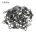 thumbnail image 3 of Uxcell 3 Way Swivel 88lb Copper Fishing Cross Line T Turn Terminal Tackle, Black 60 Pack, 3 of 7