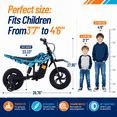 thumbnail image 5 of IVFJFV Electric Dirt Bike,up to 6.21 mph, 24V Electric Dirt Bike with Removable Training Wheels for Child 8+,SKY BLUE, 5 of 9