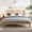 Natural, variant on HICOMILA Full Size Bamboo Platform Bed Frame with X-Shape Headboard, Reinforced Support Slats, No Box Spring Required, Mid-Century Style, Natural