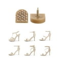 thumbnail image 5 of INSPIRE CHIC 10 Pcs Plastic Shoes High Heel Tips for Ladies - Comfortable and Durable Replacement Tips Beige 22 x 21 x 20mm / 8.7" x 8.3" x 7.9"(L*W*T), 5 of 5