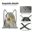 thumbnail image 4 of Saiise Elegant Ivory Flower Pattern Sports Drawstring Backpack - String Swim Gym Bag with Wet Proof Pocket for Women&Men-Small, 4 of 6
