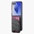thumbnail image 2 of For Samsung Galaxy Z Flip7 5G Magnetic Case Kickstand Denim Texture Leather Back Cover with Detachab, 2 of 5