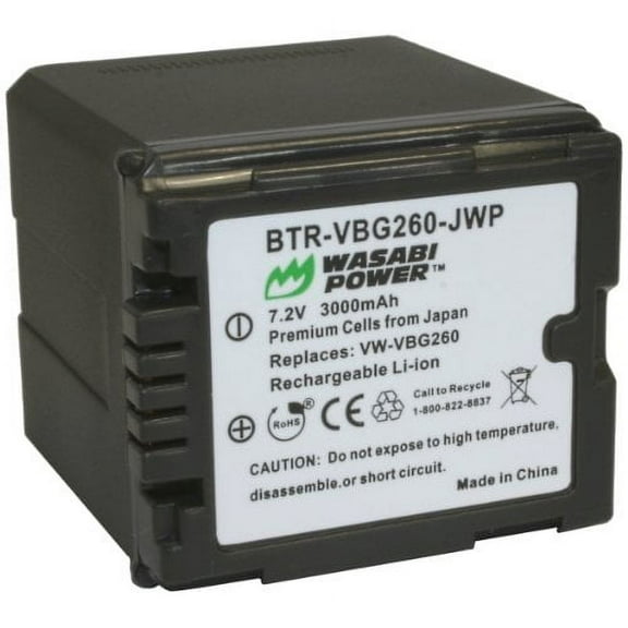 Wasabi Power Battery for Panasonic VW-VBG260 (3000mAh)