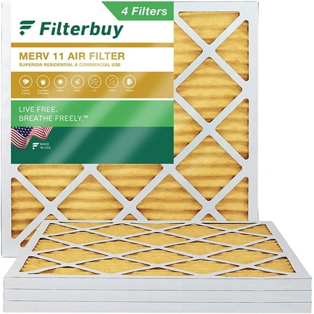 

Filterbuy 20x20x1 MERV 11 Pleated HVAC AC Furnace Air Filters (4-Pack)