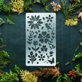 thumbnail image 4 of 4PCS 4x7 Inch Flower Grass Pattern Metal Stencils Nature Theme Butterfly Bird Stencil Template for Wood Carving Drawings and Woodburning Engraving and Scrapbooking, 4 of 9