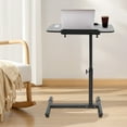 thumbnail image 4 of Mobile Standing Desk Rolling Laptop Table Adjustable Hospital & Home Bed Table, 4 of 9