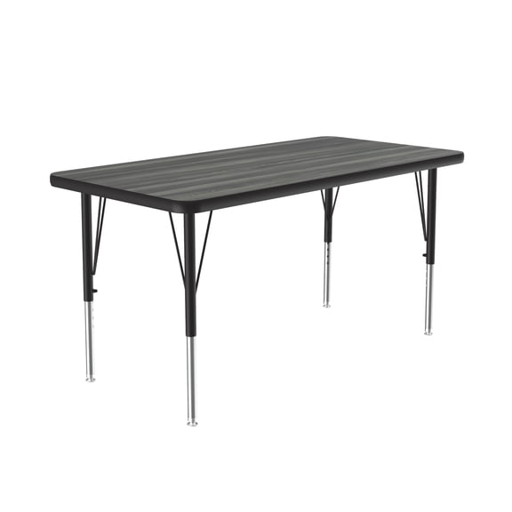 Correll 24x48" Top Bar Stool/Standing Height Activity Table in Driftwood