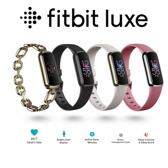 Fitbit Luxe Fitness Tracker AMOLED Screen Black New
