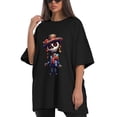 thumbnail image 4 of Women T Shirt Graphic Tee Summer Tops Half Sleeve Loose drop Shoulder Vintage Shirts Casual Shirt M, 4 of 5