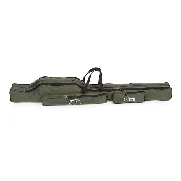 Portable Folding Fishing Rod Carrier Canvas Fishing Pole 