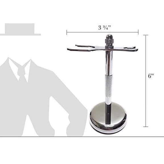 Shaving Brush and Razor Stand with Knurled Etching from GBS