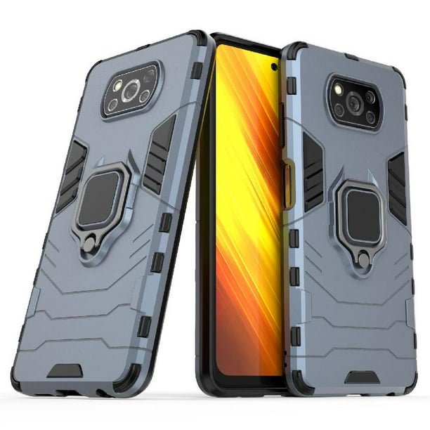Funda para Xiaomi POCO X3 NFC/POCO X3 PRO con Soporte Anillo Giratorio 360° y Protección Resistente a Golpes y Caídas