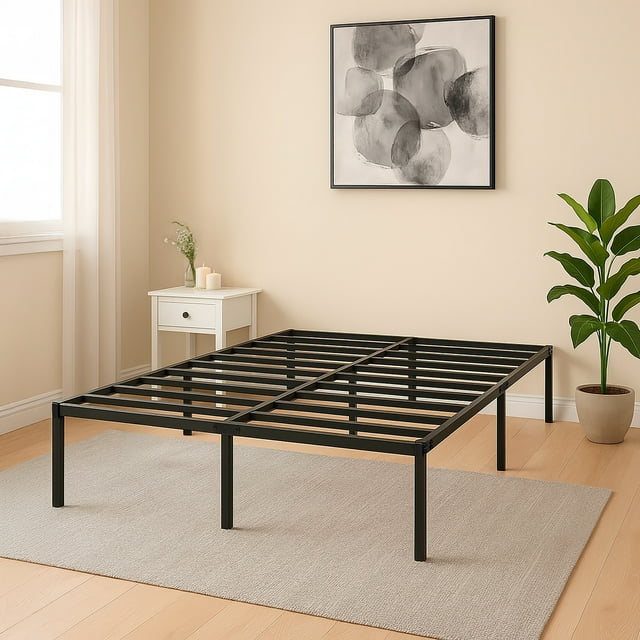 Base Cama Matrimonial Box Plegable Metal Acero Soporta 250kg Houzer