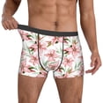 thumbnail image 2 of Cauagu Lilies Flowers Print Boxer Briefs for Men,Comfortable Breathable Men's Underwear Moisture Wicking Underpants -Large, 2 of 8