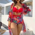 thumbnail image 2 of MKLEKYY Trajes De Baño Dama 2024 New European And Sexy Three Piece Cover Up Bikini Swimsuit For Women, 2 of 5
