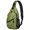 Basketball and Trophy Green Pattern, variant on Basketball and Hoop Multicolor Pattern Sling Backpack, Unisex Cycling Crossbody Bag with Side Mesh Pockets, Earphone Hole Port Gift Ideas for Travel Shopping Commuting