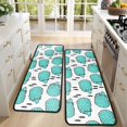 thumbnail image 4 of Kitchen Rugs Sets Of 2,Cute Green Hedgehog Anti Fatigue Kitchen Mat Rugs Non Slip Washable,Decorative Kitchen Floor Mats for Kitchen,Sink,Laundry,17"x47"+17"x47", 4 of 5