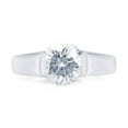 thumbnail image 2 of 1.5 CT Round Cut Lab Created Moissanite Diamond Solitaire Engagement Ring In 14K White Gold Plated 925 Sterling Silver (Color: G-H, Clarity: VVS1, 1.50 Cttw) -9, 2 of 6