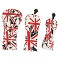 thumbnail image 3 of Golf Head Cover, Internal Plush British Flag Waterproof Golf Club Head Cover 3Pcs For Outside, 3 of 8