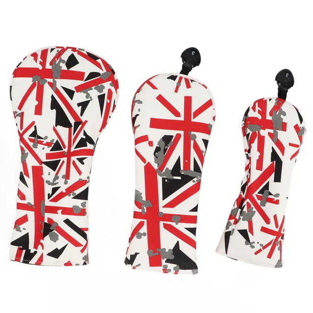 3 capuchas de palo de golf Oxford brazalete bandera británica capucha de golf para entusiastas del golf