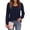 Navy Blue, variant on PRETTYGARDEN Womens Long Puff Sleeve Tops Crew Neck Blouse | Pleated Front, Loose Fit Soft, Business Casual Work Shirts, Dressy Daily Wear, School Travel Outfits, Fall Winter Clothing