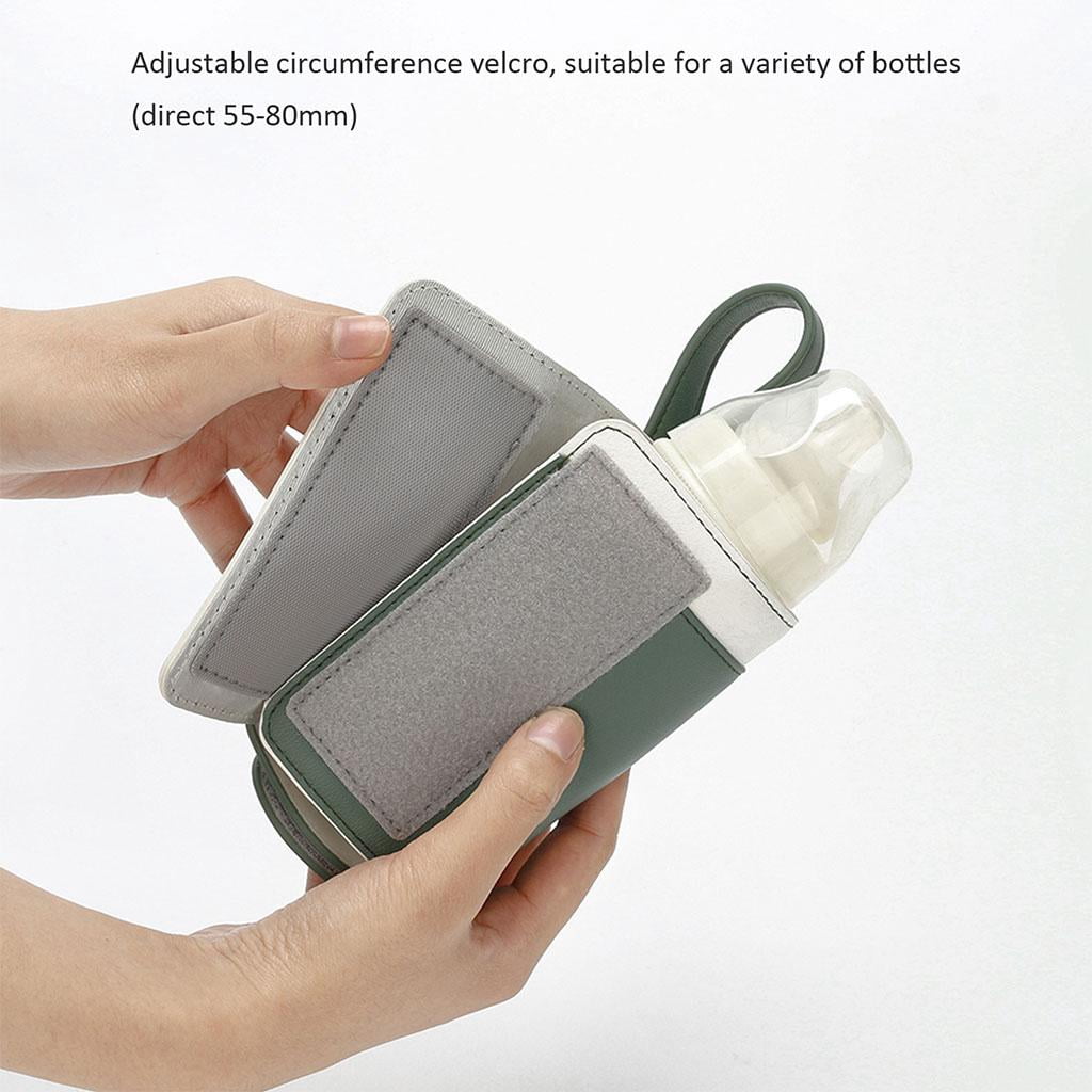 LeeQinersw Smart Baby Bottle Warmer 3 Temperature Thermostat Constant Heating USB Baby Bottle Cooler Milk Warmer for Walk Home Shopping Infant Newborn green