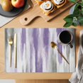 thumbnail image 2 of Purple Gray Placemats Set of 6, Vintage Country Abstract Gradient Aesthetic Placemats for Dining Table, Place Mats for Kitchen Tabletop, Waterproof Wipeable Dining Table Mats Set, 2 of 9