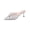 Silver, variant on Women Pointed Toe Kitten Heel Mule Slides, Lace Ruffle and Bow Decor PU Upper Slip On Dress Mule Sandals