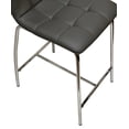 thumbnail image 3 of Nia 24" Counter Height Gray Faux Leather Barstools w Metal Legs Set of 2, 3 of 6