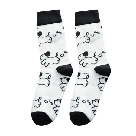 

yinguo women stockings color matching cute cartoon printing fashion casual stockings