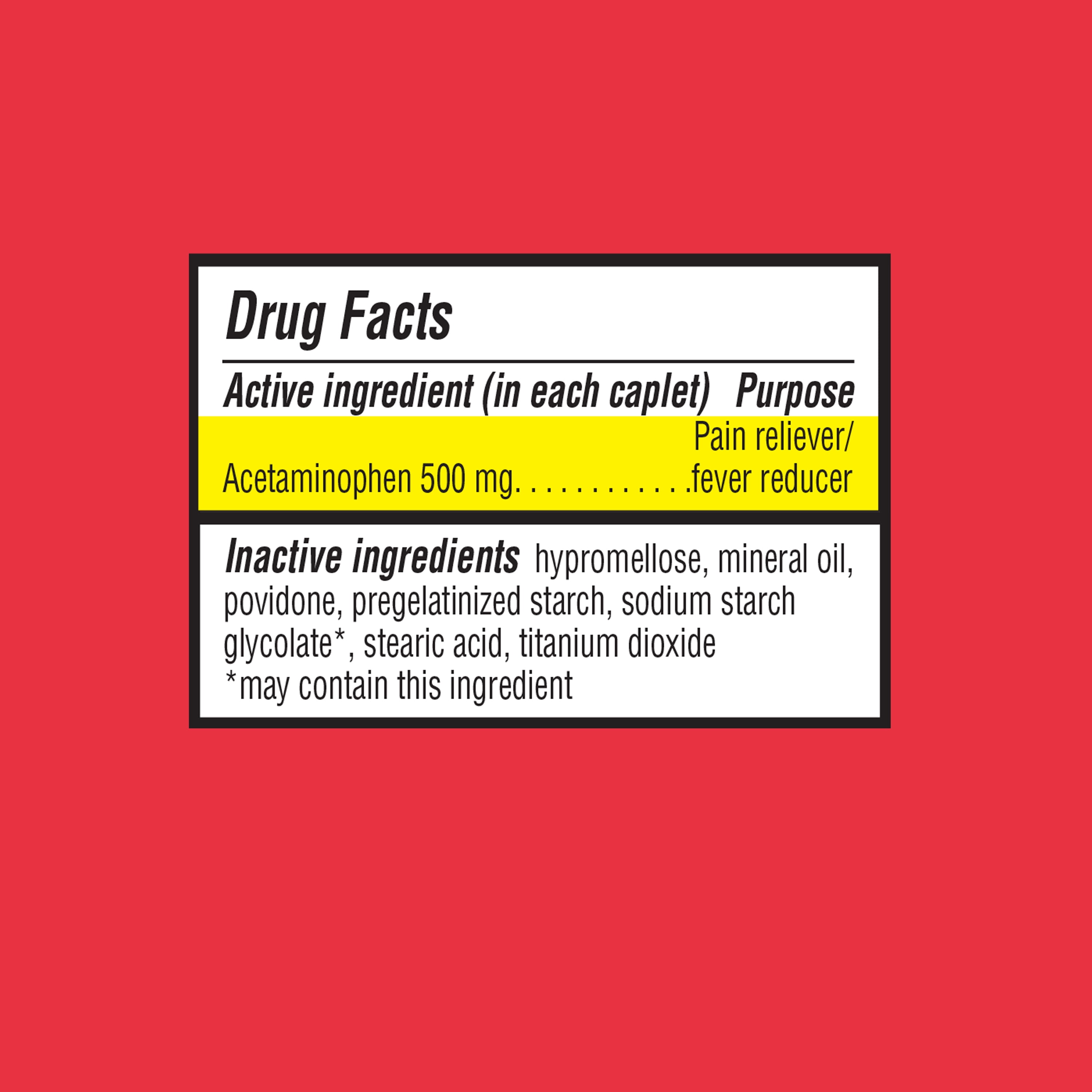 Equate Acetaminophen 500 Mg 500 Ct