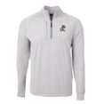 thumbnail image 2 of Men's Cutter & Buck  Heather Gray ETSU Buccaneers Vault Adapt Eco Knit Heathered Recycled Raglan Quarter-Zip Top, 2 of 3