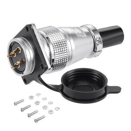 Aviation Connector  28mm 4P 25A 250V Y28-4 Waterproof Male Wire Panel Power