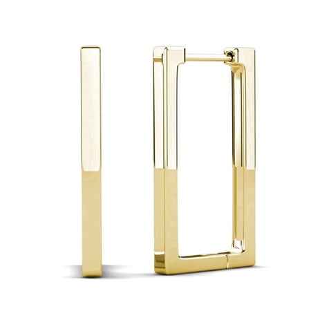 Cate & Chloe Annalise 18k Yellow Gold Plated 25mm Square Hoop Earrings for Women, Gift for Her