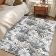 thumbnail image 4 of Rectangle Area Rugs 4 x 6 Ft, Spring Botanical Non-Slip Residential Carpet, Country Floral Leaves Gray Brown Indoor Crawling Mats Runner Rugs for Living Room/Dining Room/Bedroom, 4 of 8