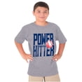 thumbnail image 3 of Baseball Player Power Hitter Fan Boys Kids T Shirt Tees Tops Teen Brisco Brands L, 3 of 5