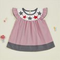 thumbnail image 2 of Sgkm Baby Girl Dresses Sleeveless Rounded Neck Toddler Girl Dress Plaid Fourth of July Outfit Flag Clothes, 2 of 6