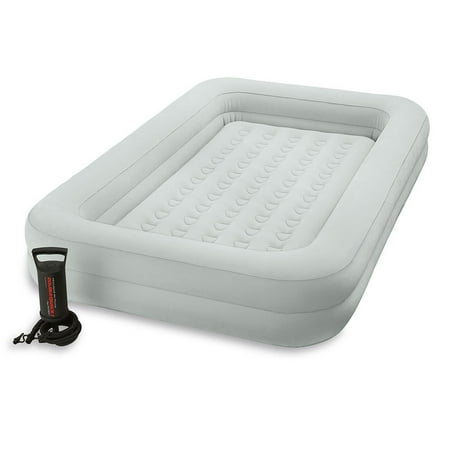 Intex Kidz Inflatable Raised Frame Camping Air Mattress w/ Hand Pump (2 Pack)