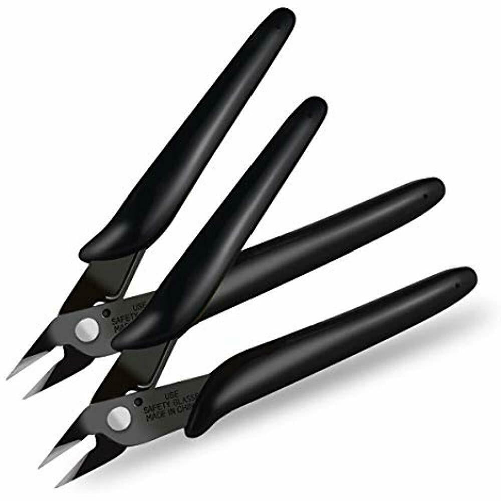 Wire Cutters, Flush 5 Inch, Zip Tie Snips Black Hand Tools Home