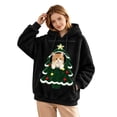 thumbnail image 2 of Christmas Pet Pouch Hoodie for Women Long Sleeve Xmas Tree Graphic Loose Flannel Pullover Sweatshirt Dog Cat Carrier Hoodie, 2 of 8