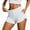 White, variant on MIXUE Shorts For Women Summer Solid Color Elastic Waist Drawstring With Pockets Workout Yoga Shorts Holiday Wear,Red,M