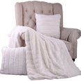 thumbnail image 1 of Home Soft Things Rabbit Faux Fur Throw with 2 Pillow Shell Combo Set Bright White 50" x 60", 1 of 4