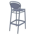 thumbnail image 2 of Compamia Marcel Tabouret de Bar Contemporain en Résine pour Intérieur et Extérieur - Ensemble de 1, Gris Foncé, 2 of 5