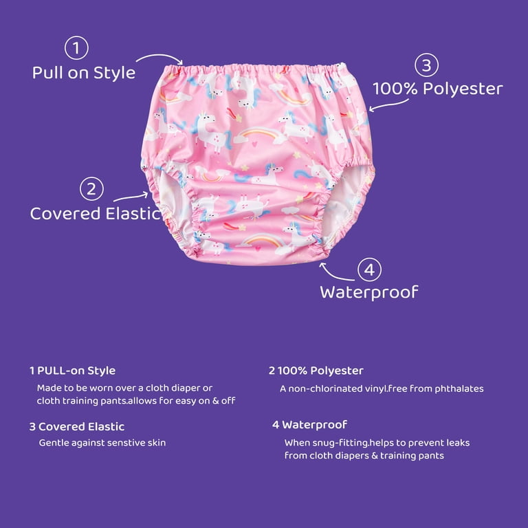 Diaper Covers for Girls Training Underwear for Girls 3T Rubber Pants for  Toddlers Diaper Cover for Swimming Plastic Diaper Covers Toddler Plastic