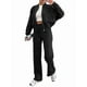 thumbnail image 2 of Conjuntos de Salón para Mujer, Conjunto Deportivo de 2 Piezas, Sudadera, Pantalón Deportivo de Pierna , Conjunto Deportivo A Juego Negro L, 2 of 10
