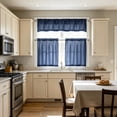 thumbnail image 6 of 3 Piece Kitchen Curtain Set, Blue Semi-Sheer Light Filtering Tier Curtain 30x14 Inch, 2 Window Panel 30x45 Inch, Heat Insulating Curtains for Kitchen Bedroom, 6 of 6