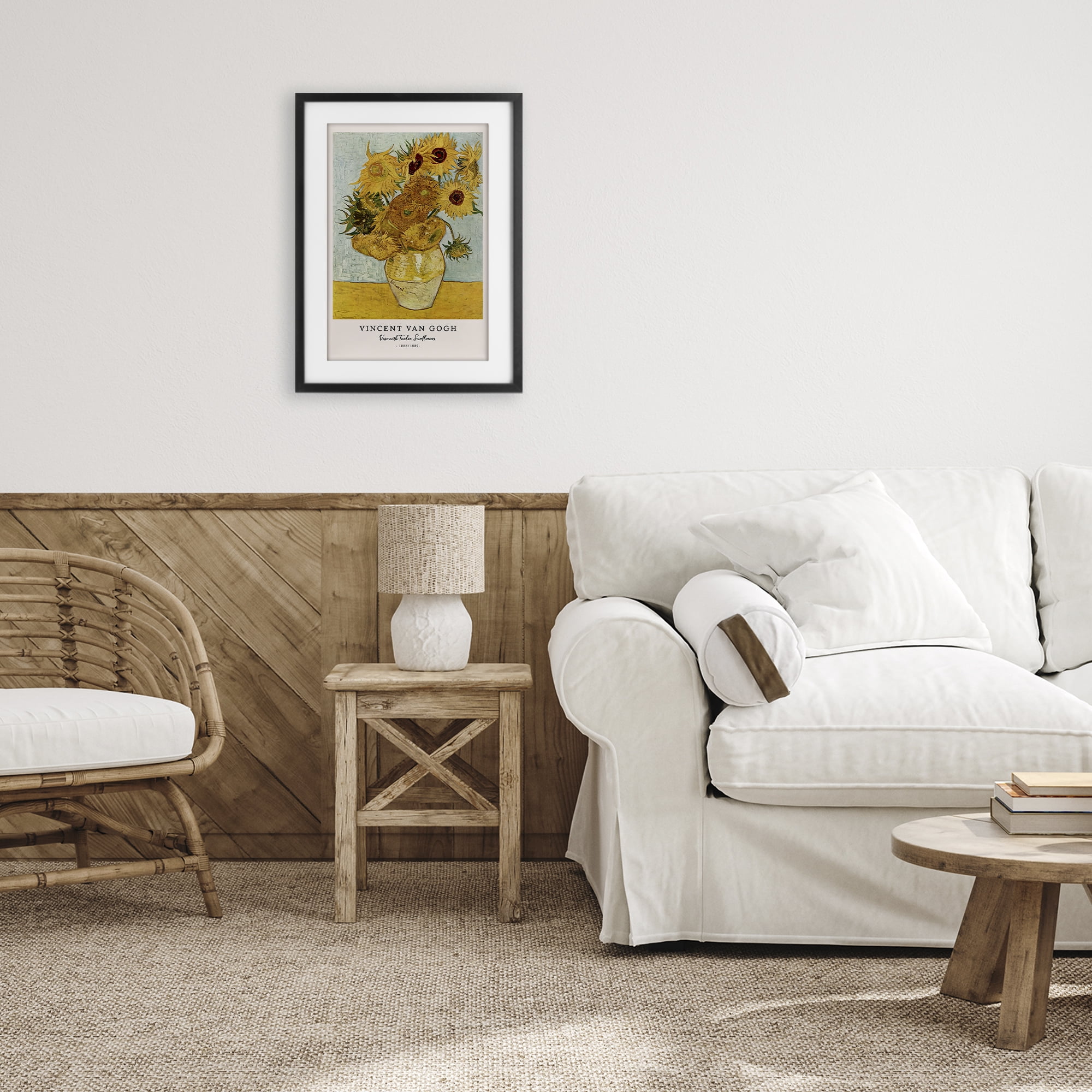 Stupell Industries Classic Vase with Twelve Sunflowers Black Framed Print Under Glass, design by Vintage Hustle