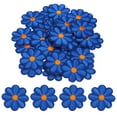 thumbnail image 1 of Parche de flores de Uxcell para planchar, bordado, parche de flores para reparación de ropa, mochila 3.54x3.54" 30 Pcs Azul oscuro, 1 of 7