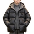 thumbnail image 2 of Xdegoge Boys Heavyweight Puffer Jacket Winter Warm Thick Coat with Hood Full Zip Windproof Padded Outerwear Thermal Snow Clothing for School Outdoor Skiing, 2 of 6